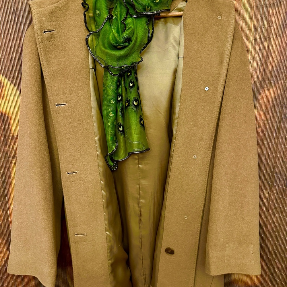 Jones New York Winter Coat W/ FREE SCARF - Camel color Size 14 - Picture 5 of 8